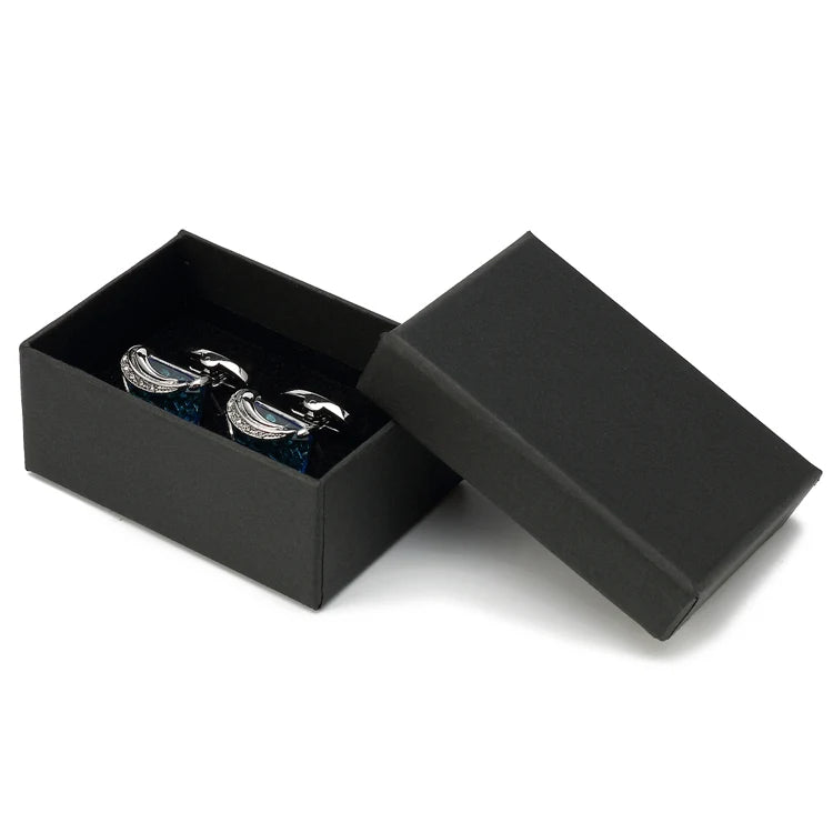 AZURE CRYSTAL EXECUTIVE CUFFLINKS