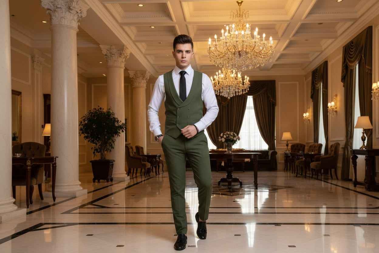 SUITS MENS THE ROYAL OLIVE IMPERRIAL