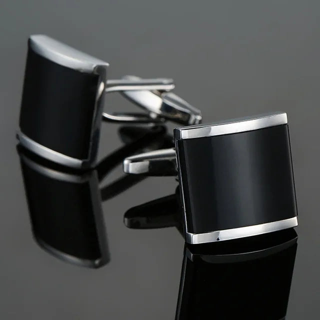 THE SILVER KNIGHT PATTERN CUFFLINKS