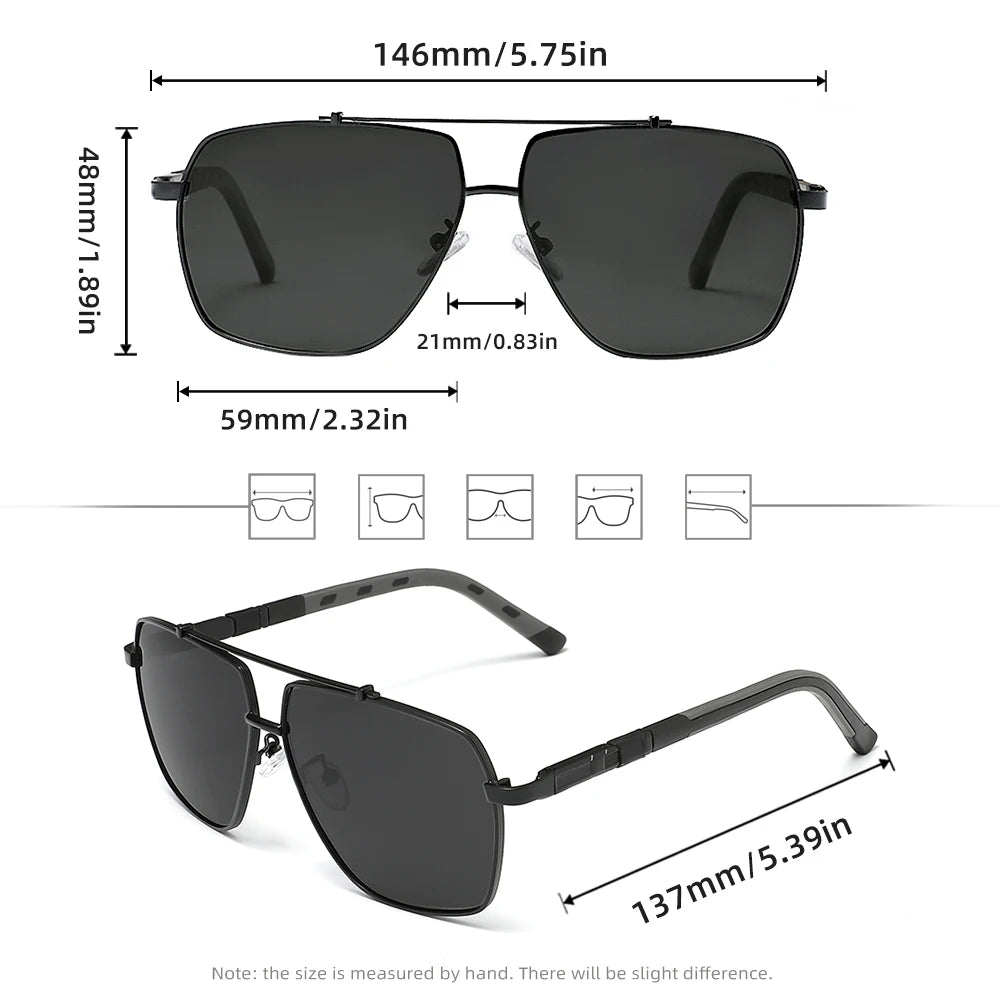 THE COMMANDER TITANIUM FINISH SUNGLASSES
