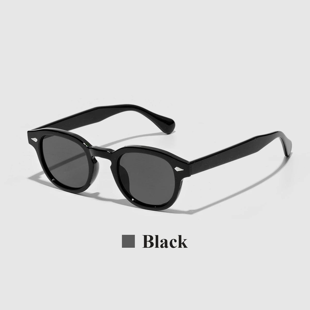 THE RETRO NOIR CIRCLE SUNGLASSES