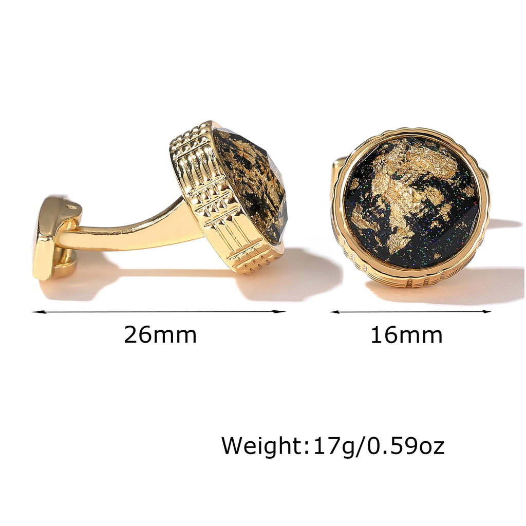 GOLDEN MARBLE MAJESTY CUFFLINKS