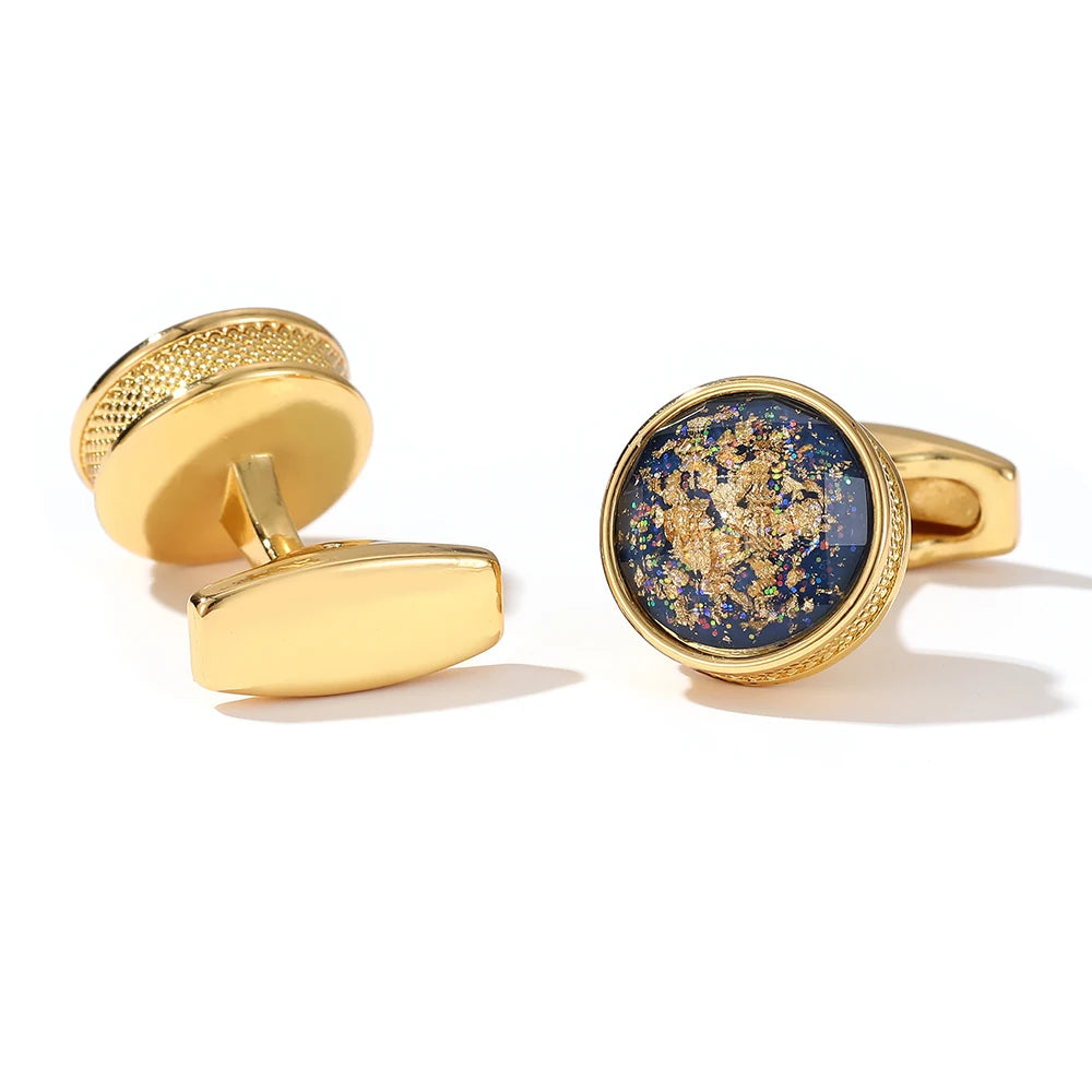 GOLDEN MARBLE MAJESTY CUFFLINKS