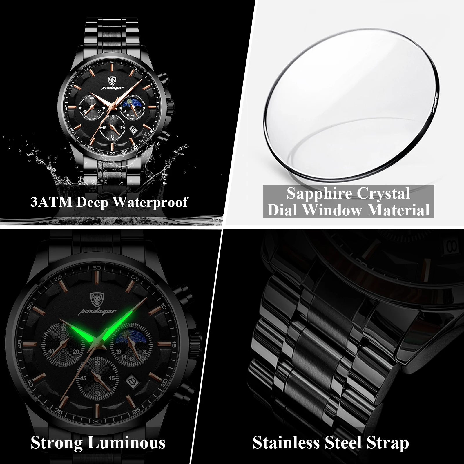 WATCHES MIDNIGHT ONYX EXECUTIVE