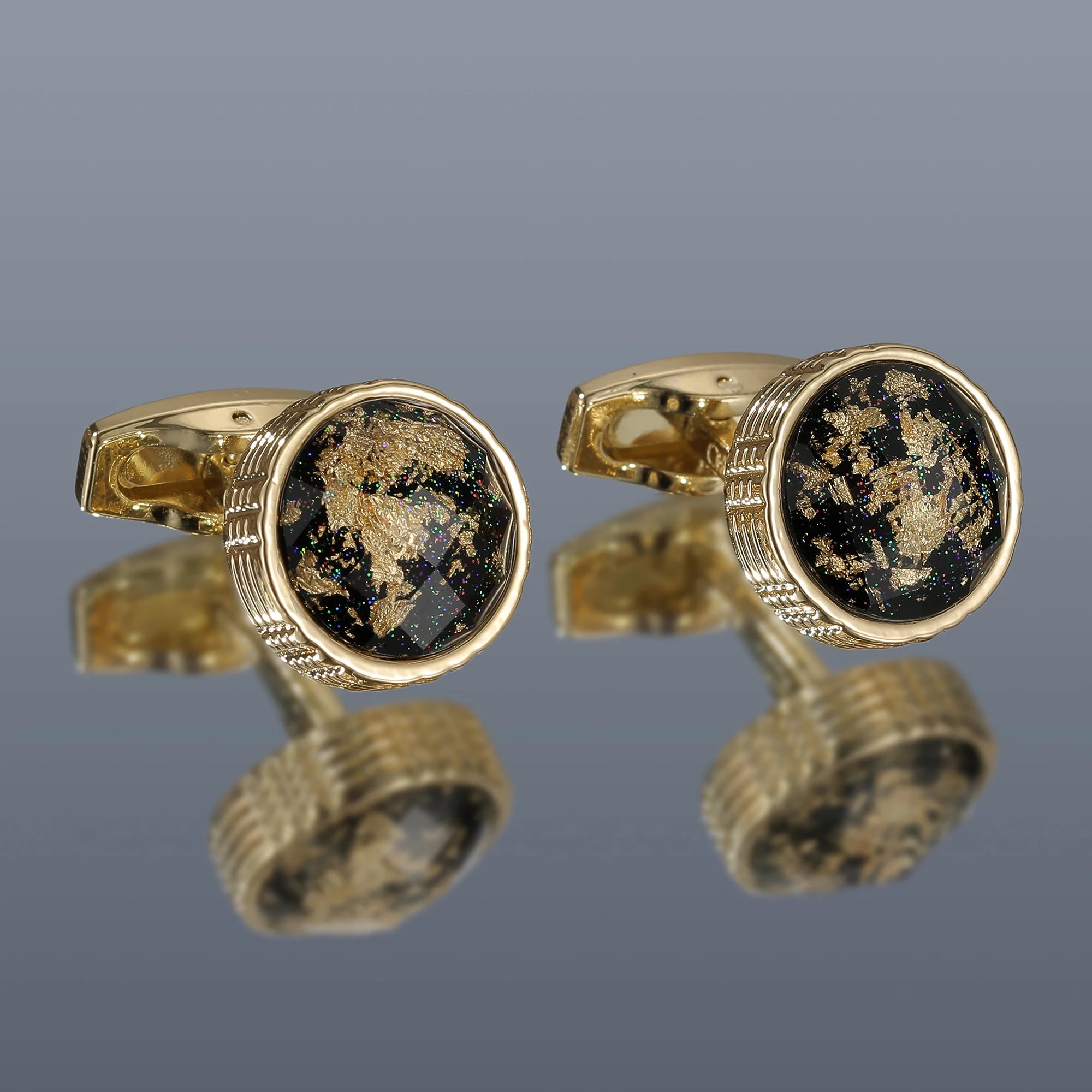 GOLDEN MARBLE MAJESTY CUFFLINKS