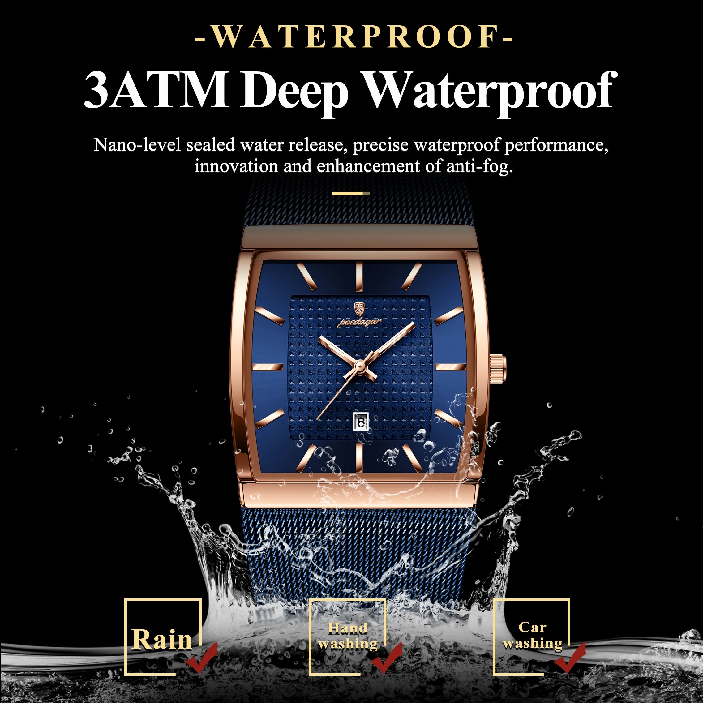 WATCHES MODERN GEOMETRIC SAPPHIRE