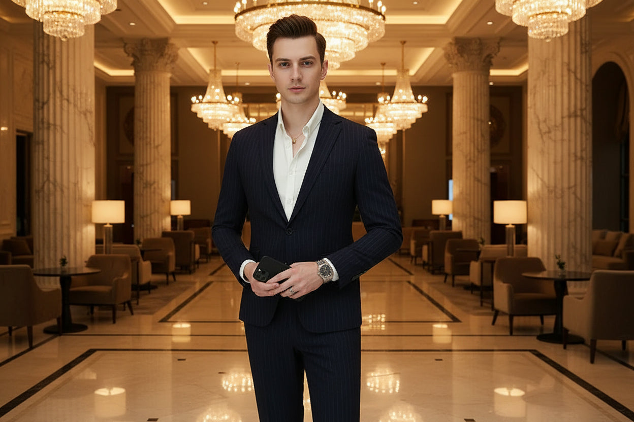 SUITS MENS CLASSIC NAVY PROFESSIONAL