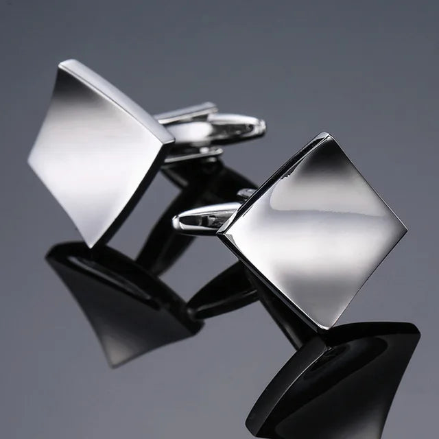 THE SILVER KNIGHT PATTERN CUFFLINKS