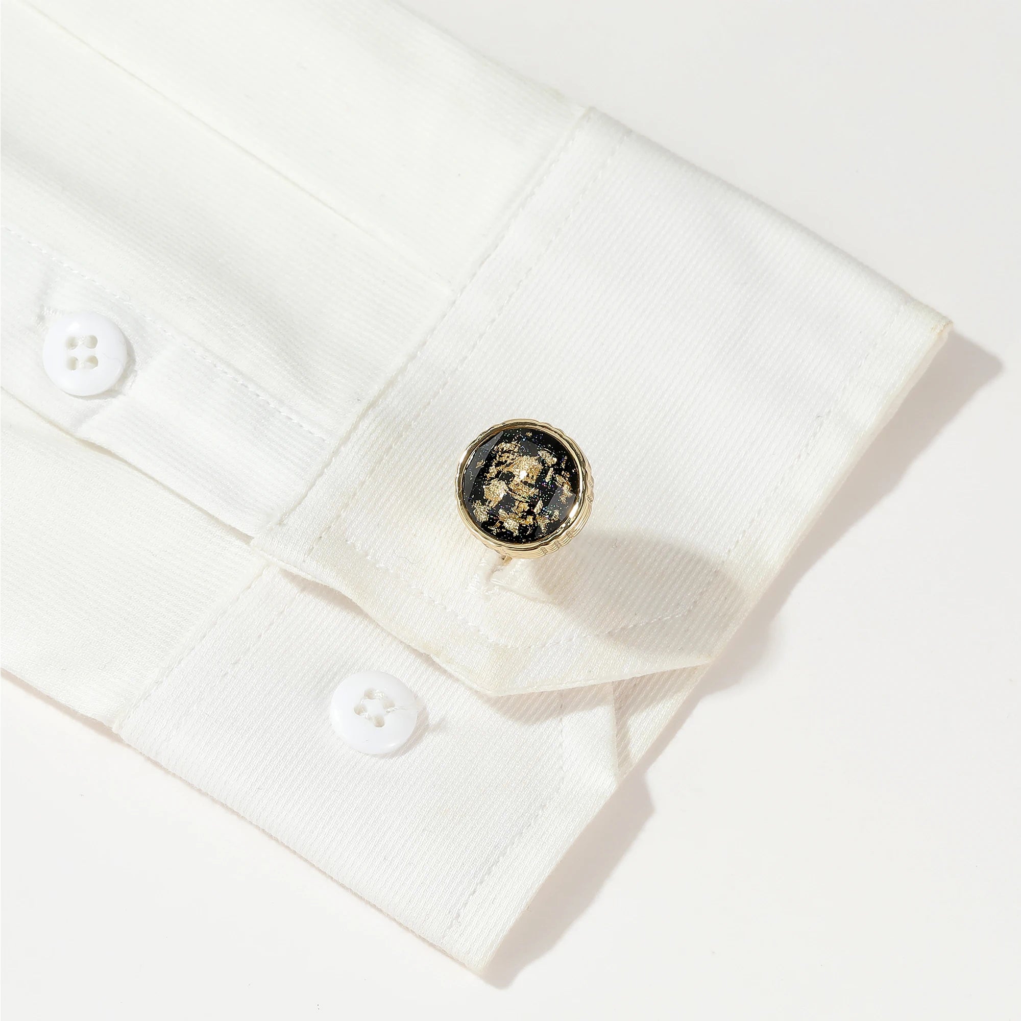 GOLDEN MARBLE MAJESTY CUFFLINKS