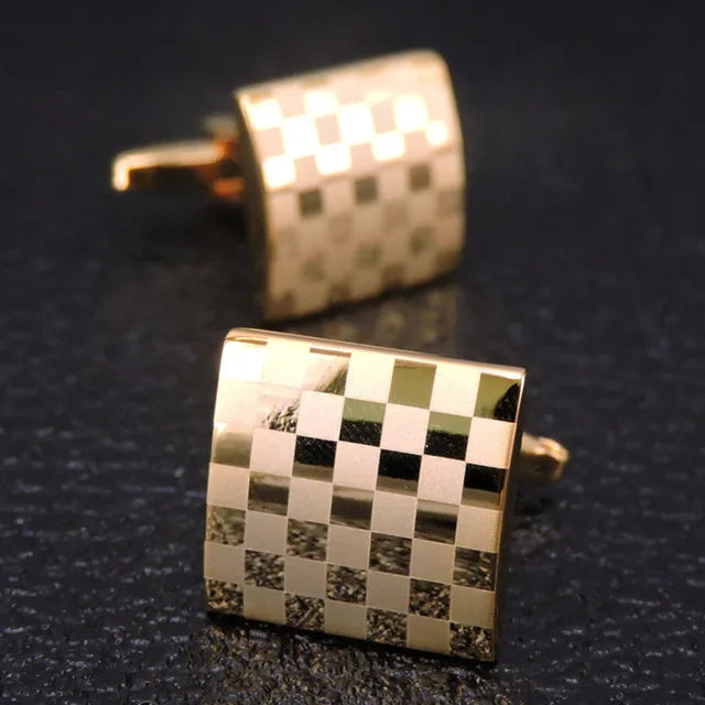 THE SILVER KNIGHT PATTERN CUFFLINKS