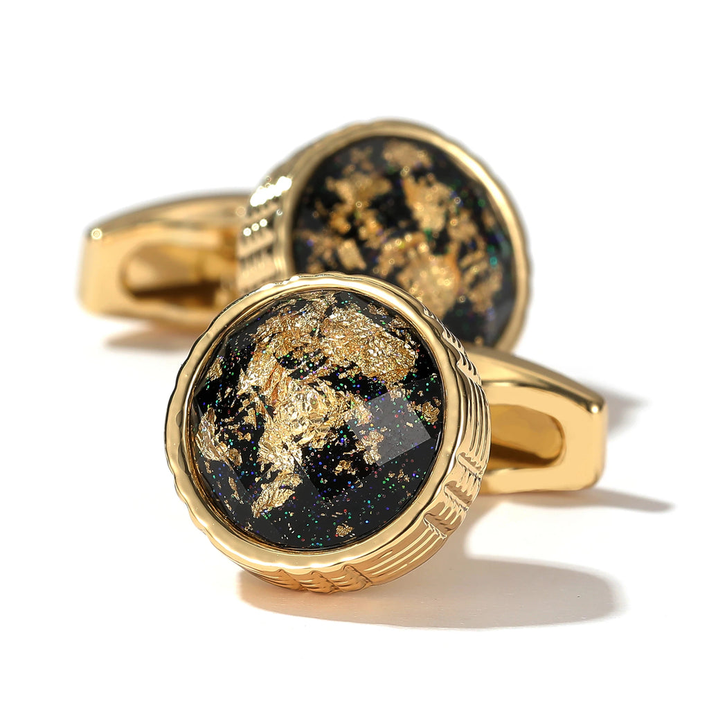 GOLDEN MARBLE MAJESTY CUFFLINKS