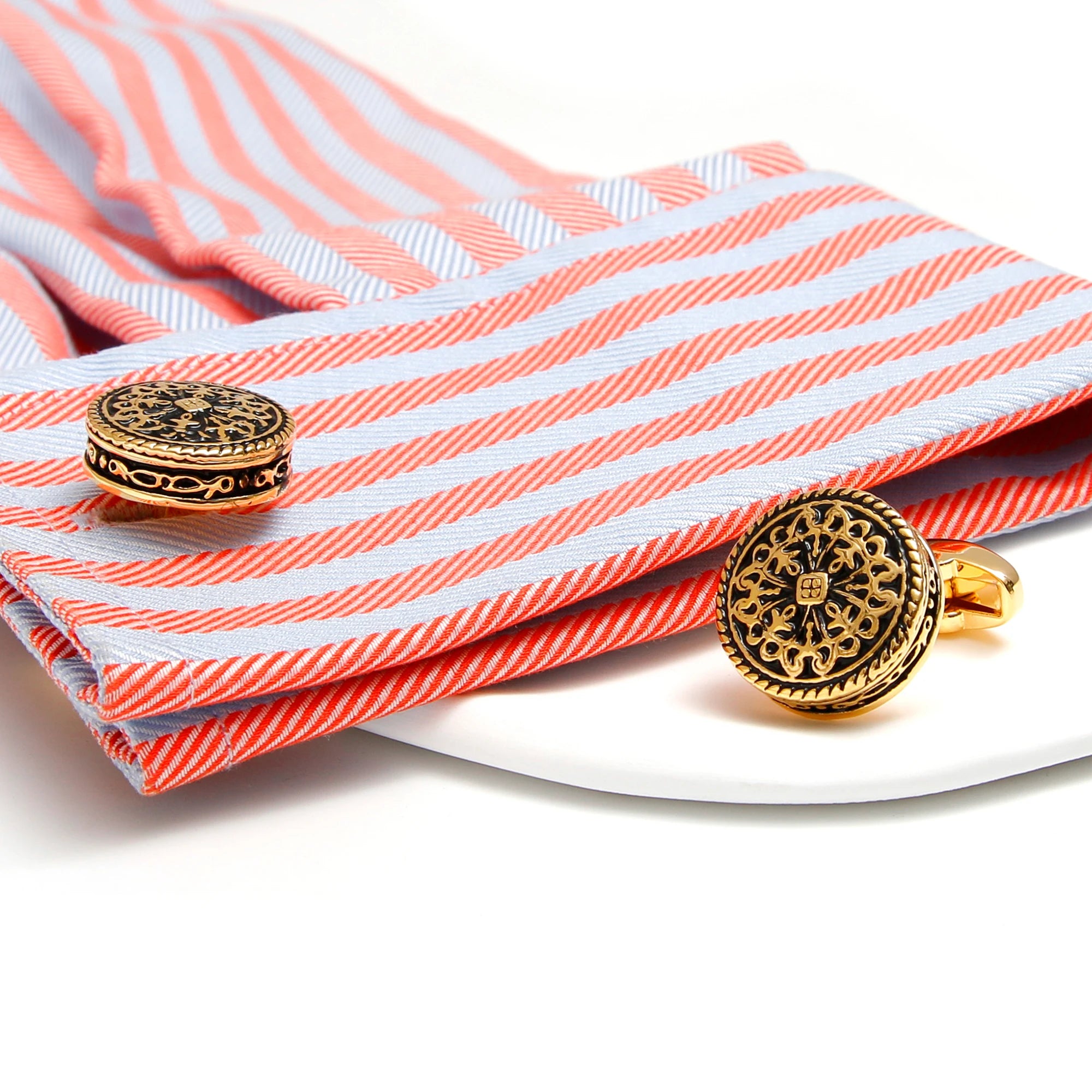 THE VICTORIAN HERITAGR ROUND CUFFLINKS