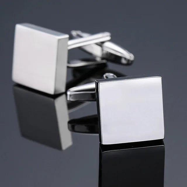 THE SILVER KNIGHT PATTERN CUFFLINKS