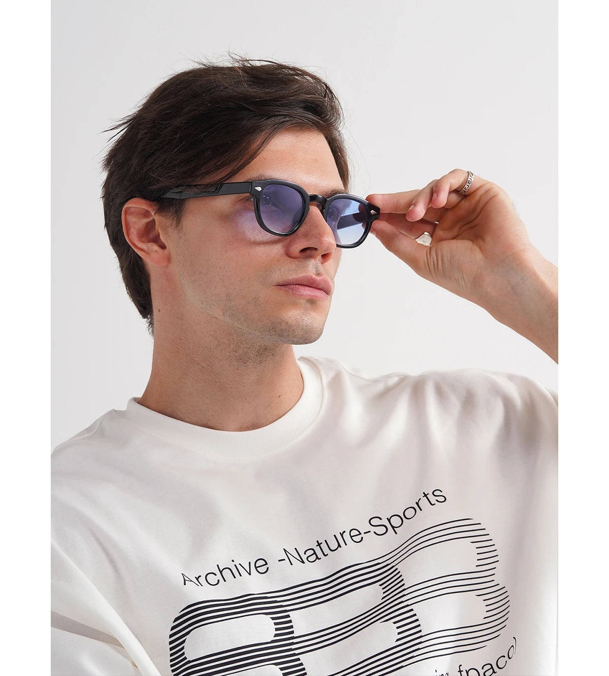 THE RETRO NOIR CIRCLE SUNGLASSES