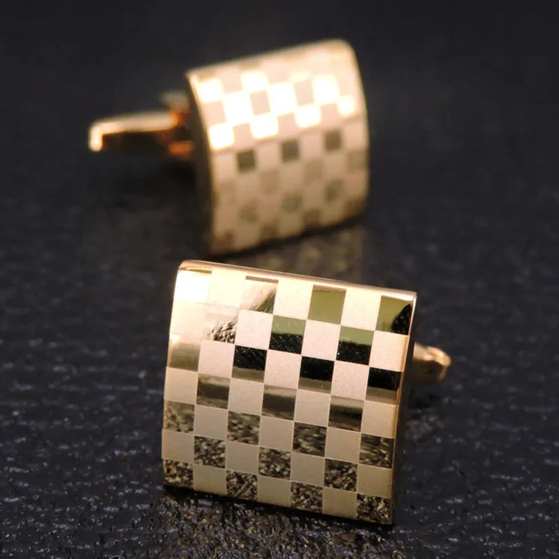 THE SILVER KNIGHT PATTERN CUFFLINKS