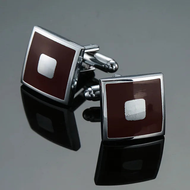 THE SILVER KNIGHT PATTERN CUFFLINKS