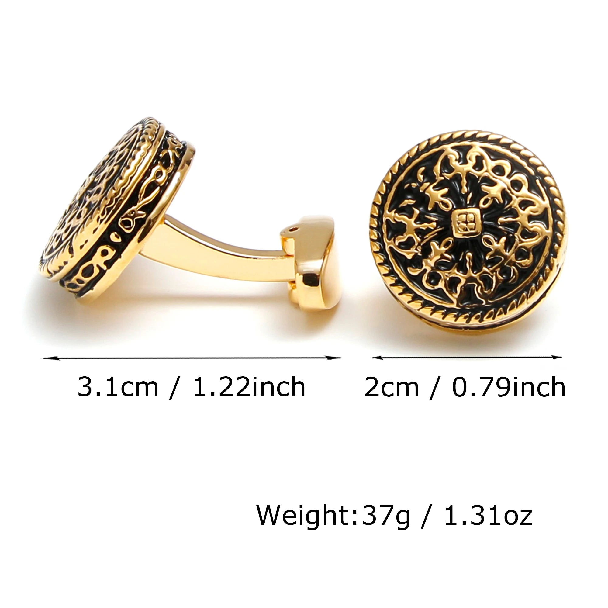 THE VICTORIAN HERITAGR ROUND CUFFLINKS