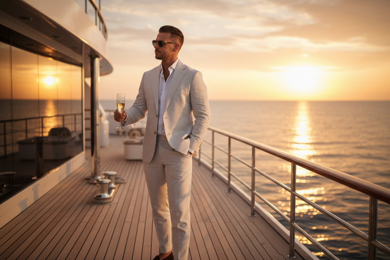 SUITS MENS THE MONACO LINEN ESSENTIAL