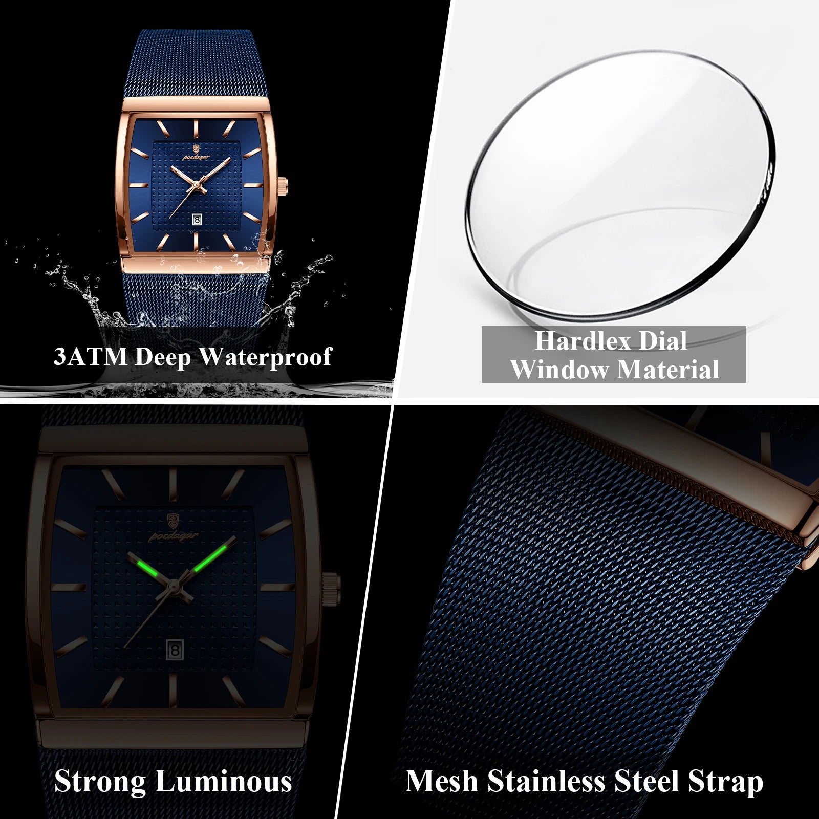 WATCHES MODERN GEOMETRIC SAPPHIRE